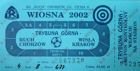 Bilet Ruch Chorzów - Wisła Kraków I liga (13.04.2002) zestaw