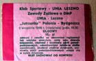 Bilet Unia Leszno - Jutrzenka Polonia Bydgoszcz (06.09.1998)