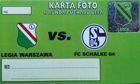Karta foto Legia Warszawa - FC Schalke 04 Puchar UEFA (29.10.2002)
