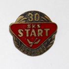 Odznaka 30 lat SKS Start Łódź z wieńcem (PRL, emalia)