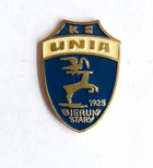 Odznaka KS Unia Bieruń Stary (PRL, lakier)