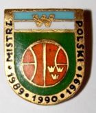 Odznaka Włókniarz Pabianice Mistrz Polski 1989 1990 1991 koszykówka (emalia)