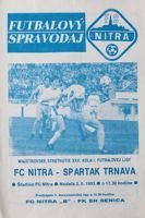 Program FC Nitra - Spartak Trnawa I Liga (02.05.1993)