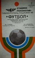 Program Tawrija Symferopol - Shelbourne Dublin eliminacje Ligi Mistrzów   (02.09.1992)