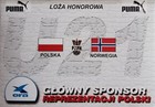 Zaproszenie VIP mecz Polska - Norwegia eliminacje ME U-21 (31.08.2001)