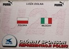 Zaproszenie mecz barażowy Polska - Włochy Mistrzostw Europy U-21 (10.11.2001)