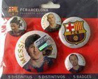 Zestaw 5 buttonów FC Barcelona piłkarze (produkt oficjalny)