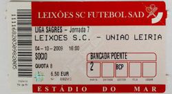 Bilet Leixoes SC - Uniao Leiria Liga Sagres (04.10.2009)