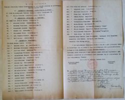 Dokument Towarzystwo Gimnastyczne Sokół Kraków - Lista członków komisji obchodowej ze stemplem (1929)