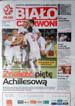 Gazeta Reprezentacji Olimpijskiej "Biało-Czerwoni" na mecz Polska - Grecja U-21 (19.11.2013)