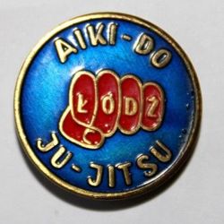 Odznaka Aiki-Do Ju-Jitsu Łódź sztuki walki (PRL, lakier)