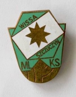 Odznaka MLKS Wissa Szczuczyn (PRL, emalia)