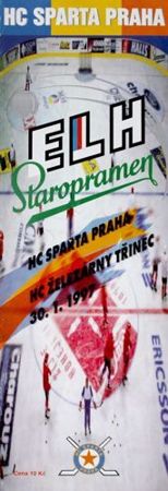 Program HC Sparta Praga - HC Żelezarny Trzyniec Staropramen ELH Liga (30.01.1997)