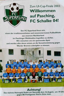 Program SV Pasching - Schalke 04 Gelsenkirchen Puchar Intertoto (12.08.2003)