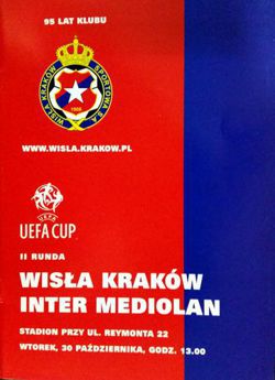 Program Wisła Kraków - Inter Mediolan  Puchar UEFA (30.10.2001)