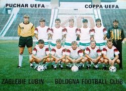 Program Zagłębie Lubin - F.C. Bologna Puchar UEFA (19.09.1990)