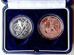 Srebrne monety Mistrzostwa Świata 2006 (San Marino) z certyfikatem