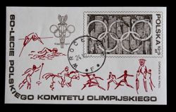Znaczek pocztowy 60-lecie Polskiego Komitetu Olimpijskiego