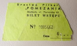 Bilet Pomezania Malbork - Avia Świdnik 04.06.1995 (II liga)