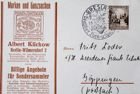Karta pocztowa ze znaczkiem i stemplem Niemieckiego Święta Gimnastyki i Sportu Wrocław (1938)