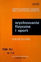 Kwartalnik "Wychowanie fizyczne i sport" Tom XLI nr 1-2/1997