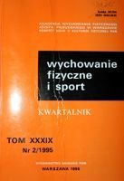 Kwartalnik "Wychowanie fizyczne i sport" Tom XXXIX nr 2/1995