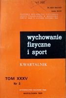 Kwartalnik "Wychowanie fizyczne i sport" Tom XXXV nr 2/1991