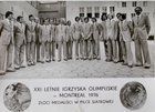 Pocztówka XXI Igrzyska Olimpijskie 1976 - Złoci medaliści w siatkówce