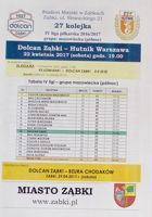 Program Dolcan Ząbki - Hutnik Warszawa IV liga (22.04.2017)