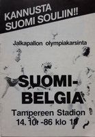 Program Finlandia – Belgia Eliminacje Igrzysk Olimpijskich (14.10.1986)