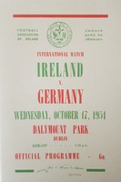 Program Irlandia - Niemcy mecz towarzyski (17.10.1951) - reprint