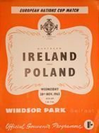 Program Irlandia Północna - Polska Eliminacje Mistrzostw Europy 1964 (28.11.1962)