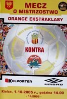 Program Korona Kielce - Amica Wronki Orange Ekstraklasa (01.10.2005)