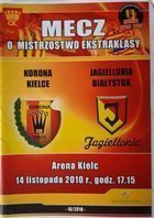 Program Korona Kielce - Jagiellonia Białystok Ekstraklasa (14.11.2010)