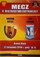 Program Korona Kielce - Lech Poznań Ekstraklasa (27.11.2010)