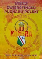 Program Korona Kielce - Legia Warszawa Puchar Polski (30.09.2003)