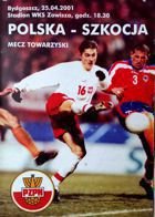 Program Polska - Szkocja mecz towarzyski (25.04.2001)