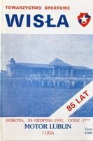 Program Wisła Kraków - Motor Lublin I liga (24.08.1991)