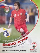 Program mecz Czechy - Cypr, eliminacje Mistrzostw Europy (28.3.2007)