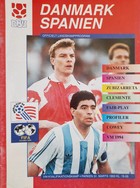 Program mecz Dania - Hiszpania, eliminacje Mistrzostw Świata (31.3.1993)