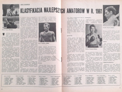 Miesięcznik Boks Rocznik 1962 (10 numerów, brak nr 10 i 11)