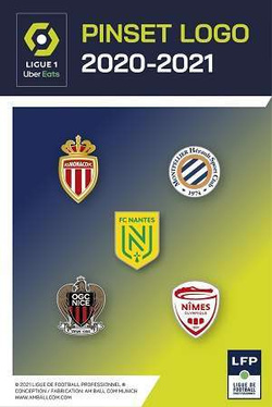 Ligue 1 Uber Eats 2020-2021 zestaw 5 odznak (3) - produkt oficjalny