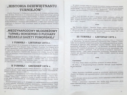 20 lat Międzynarodowego Młodzieżowego Turnieju Boksu o Puchar Gazety Pomorskiej 1973-1992