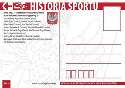 Szwecja - Polska (28.05.1922) - Kolekcja Reprezentacja Polski nr 03