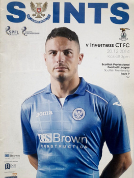 Program mecz St. Johnstone FC - Inverness CT FC, Scottish FPL (20.12.2014)