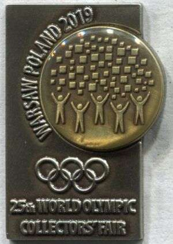 Odznaka 25 Światowe Olimpijskie Targi Kolekcjonerskie Warszawa Polska 2019