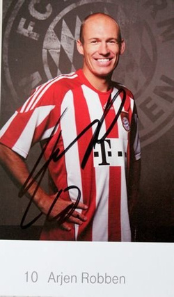 Zdjęcie Arjen Robben (Bayern Monachium) z oryginalnym autografem