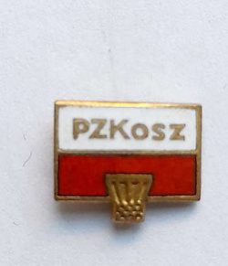 Odznaka Polski Związek Koszykówki mała (PRL, emalia)