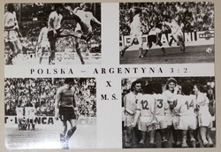 Pocztówka Mecz Polska - Argentyna Mistrzostwa Świata 1974 (Klub Kolekcjonera)