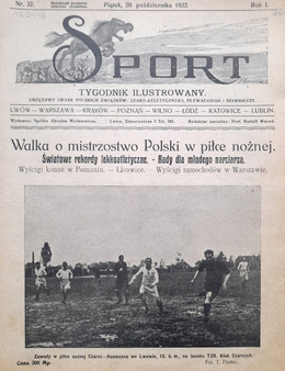 Tygodnik Ilustrowany Sport (Lwów, 20.10.1922)